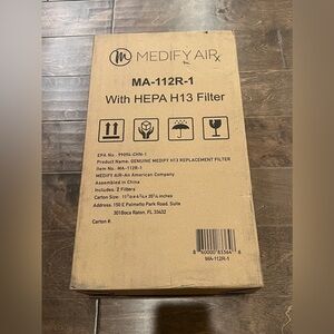 Medify Air MA-112R-1 Hepa H13 Filter Set Of 2 Replacement Filter New Open Box.
